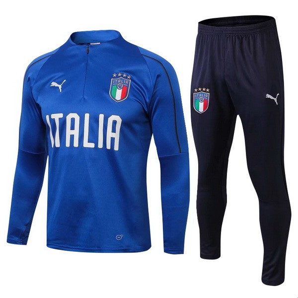 Trainingsanzug Italien 2018 Blau Licht Fussballtrikots Günstig